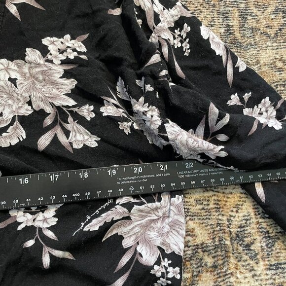 Spiritual Gangster Boho Cardigan Women One Size OS Black Floral Tie Rayon Asian - Picture 10 of 14